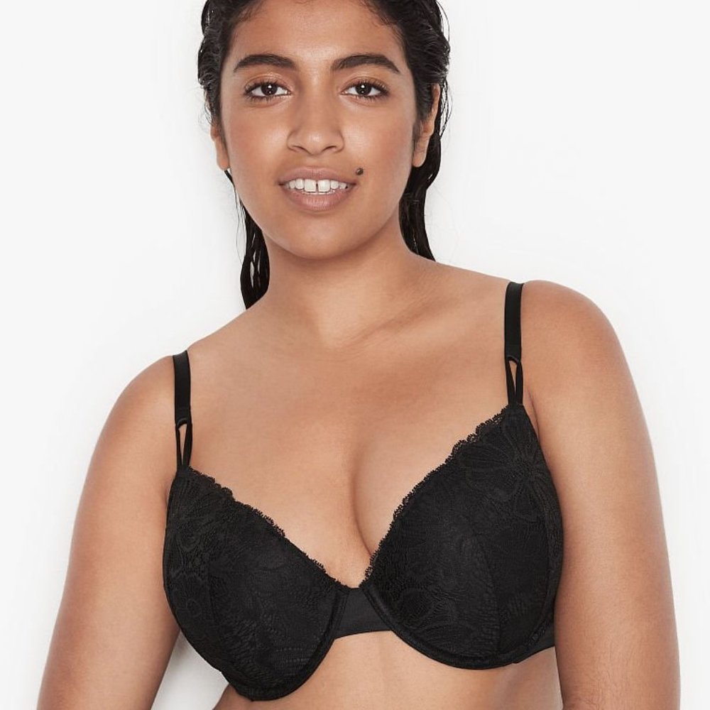 Victoria's Secret Black Lace Push-Up Bra